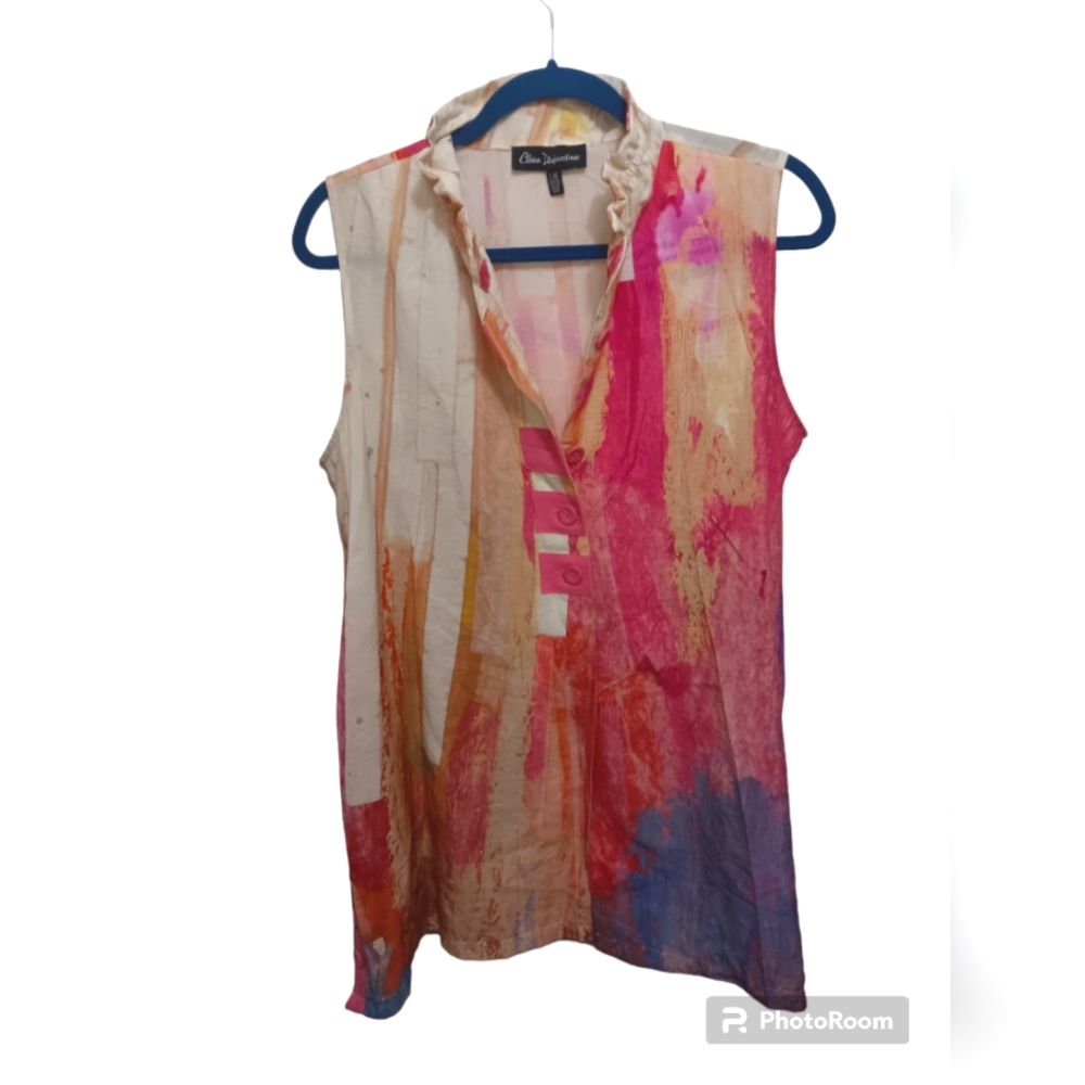 Claire Desjardins colorful top size LG